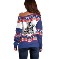 Celebrate United States Hockey's First Gold in 46 years Off Shoulder Sweater
