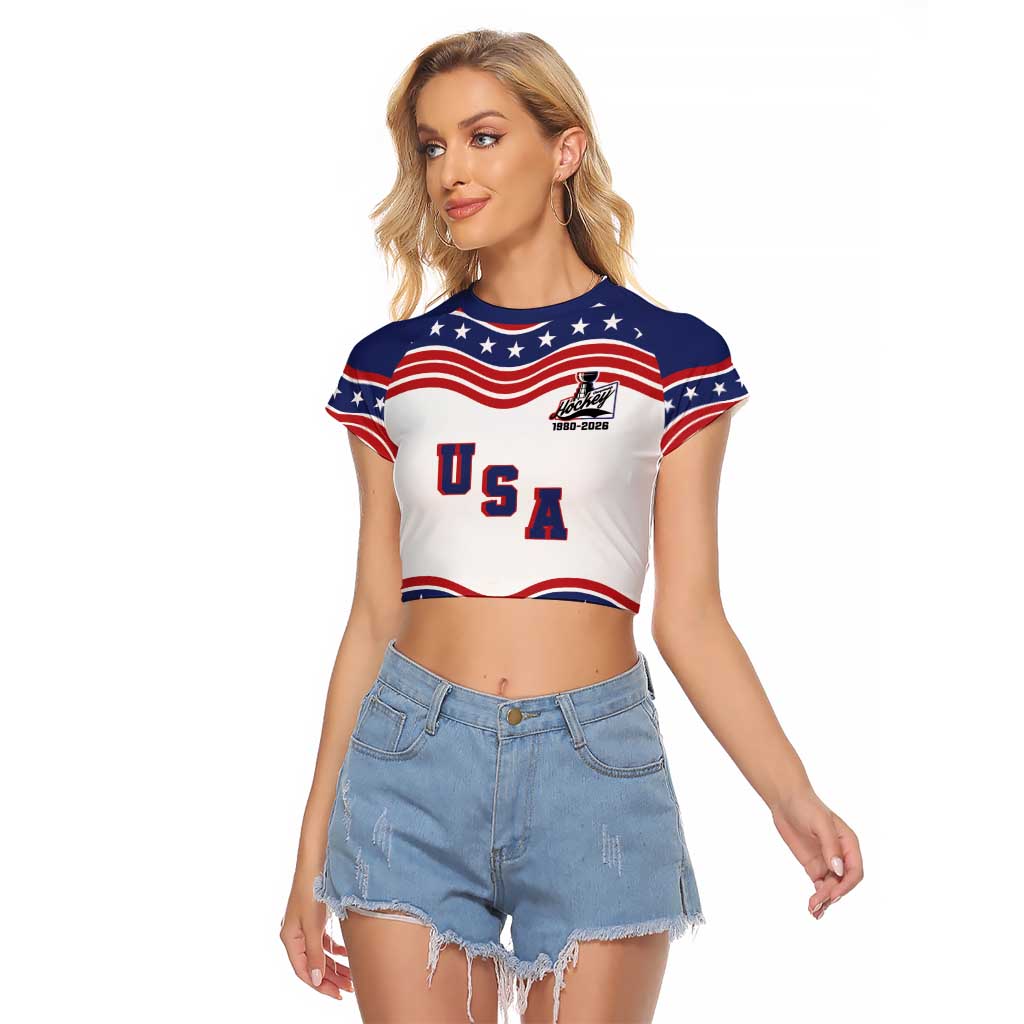 Celebrate United States Hockey's First Gold in 46 years Raglan Cropped T Shirt