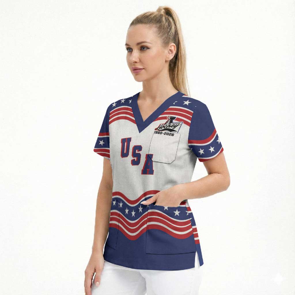 Celebrate United States Hockey's First Gold in 46 years Scrub Top