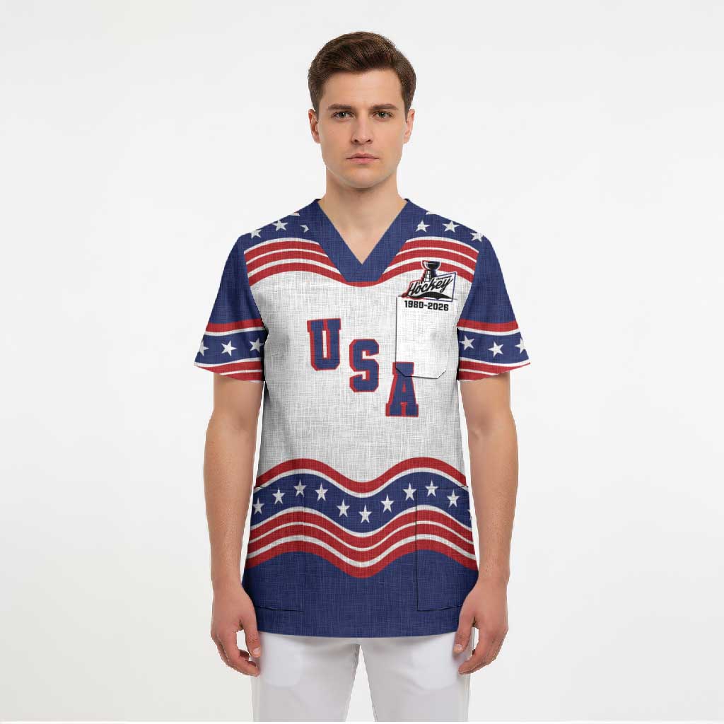 Celebrate United States Hockey's First Gold in 46 years Scrub Top