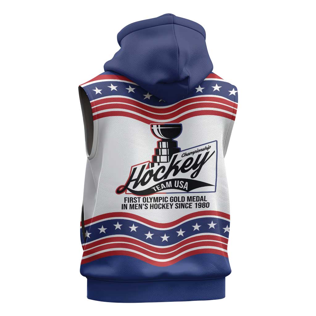 Celebrate United States Hockey's First Gold in 46 years Sleeveless Hoodie