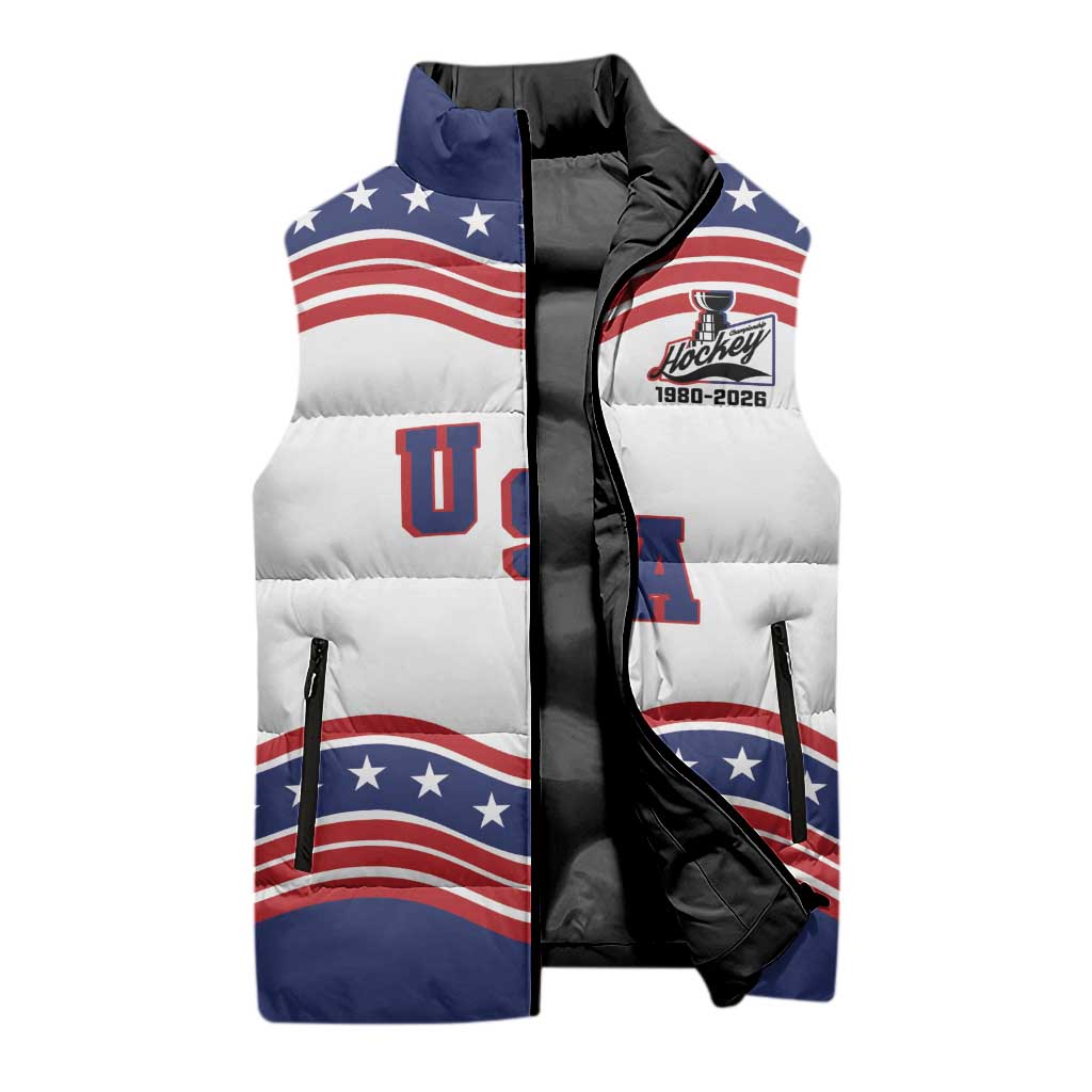 Celebrate United States Hockey's First Gold in 46 years Sleeveless Puffer Jacket