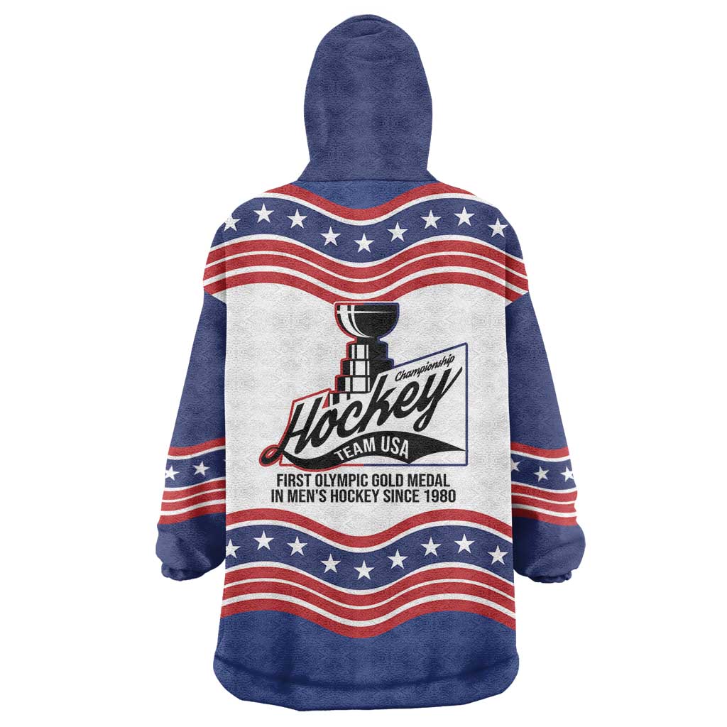 Celebrate United States Hockey's First Gold in 46 years Wearable Blanket Hoodie