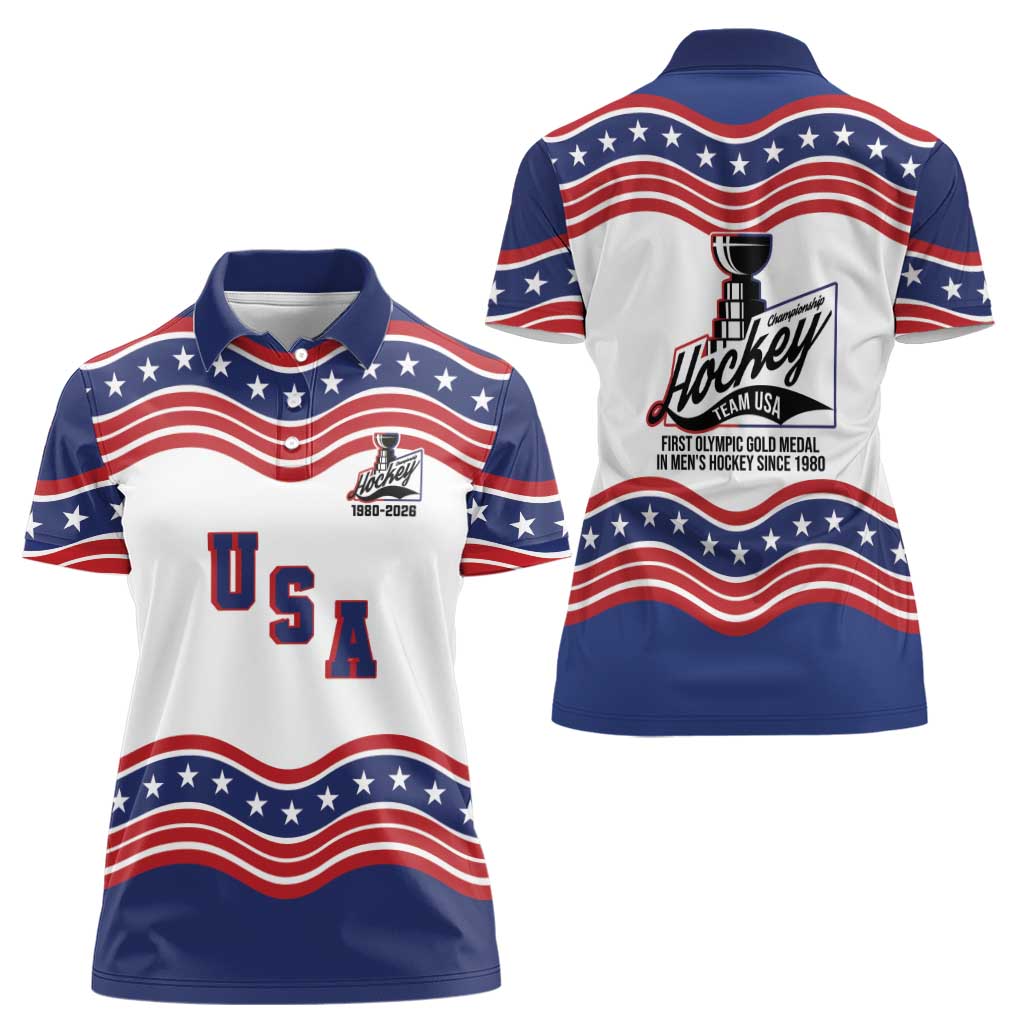 Celebrate United States Hockey's First Gold in 46 years Women Polo Shirt