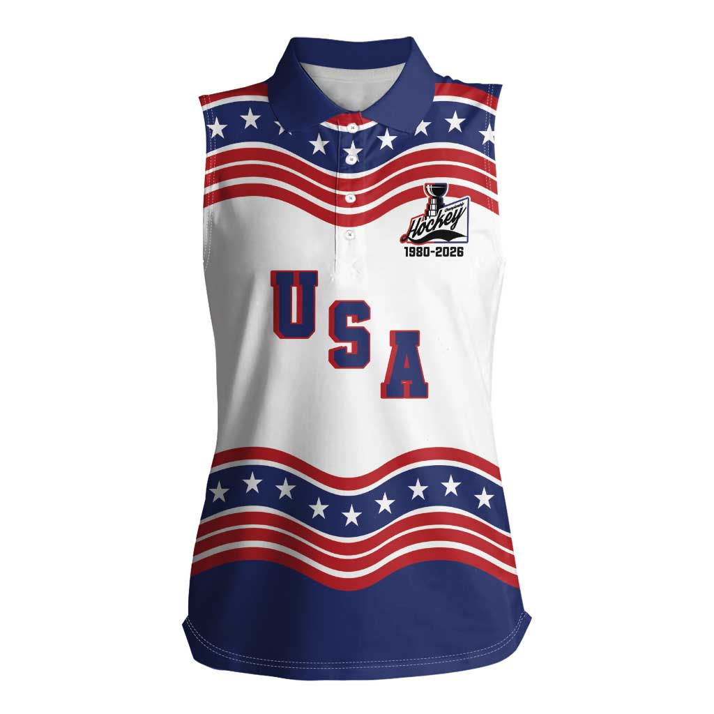 Celebrate United States Hockey's First Gold in 46 years Women Sleeveless Polo Shirt