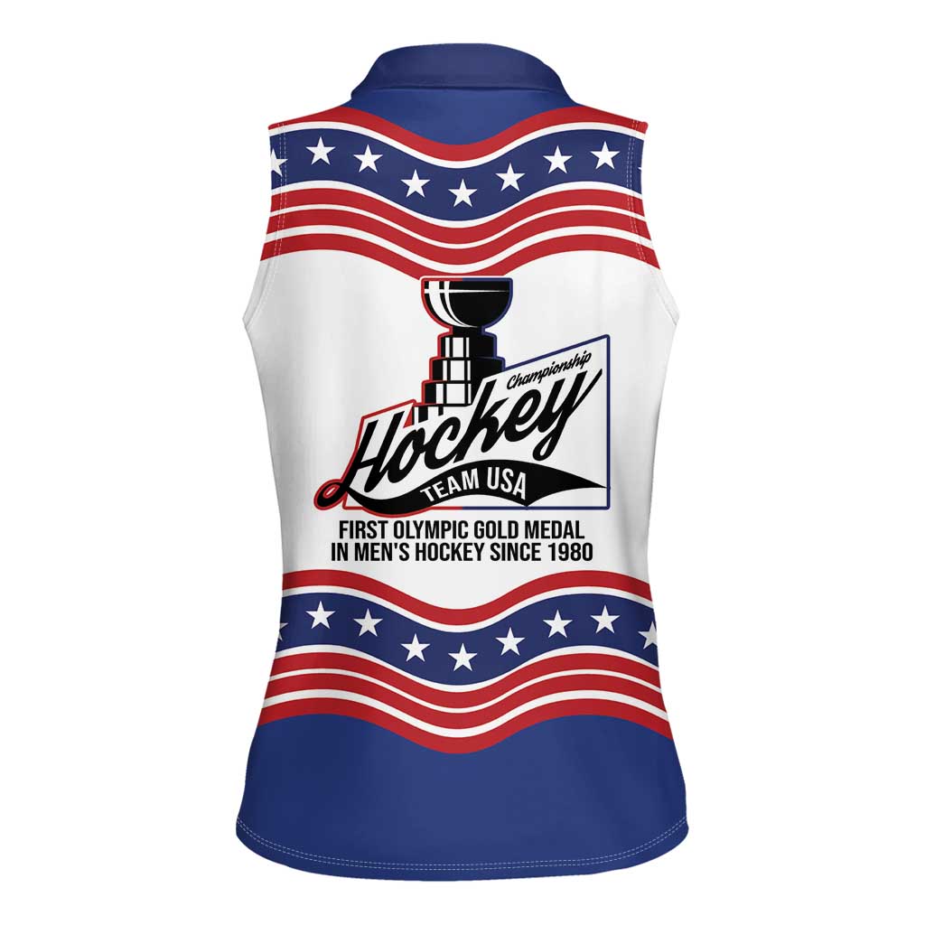 Celebrate United States Hockey's First Gold in 46 years Women Sleeveless Polo Shirt