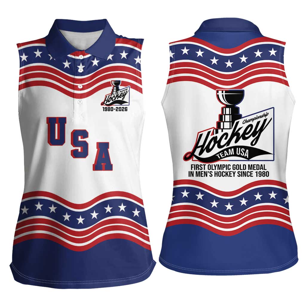 Celebrate United States Hockey's First Gold in 46 years Women Sleeveless Polo Shirt