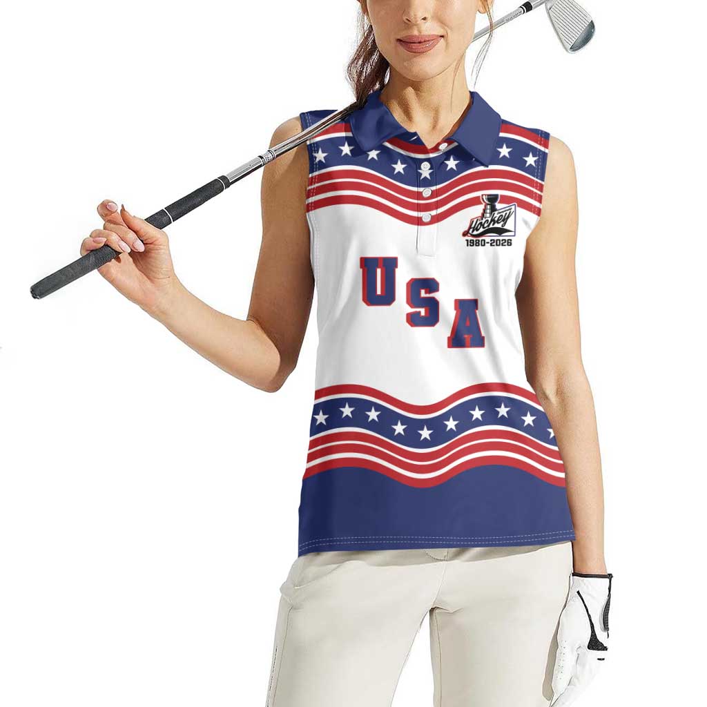 Celebrate United States Hockey's First Gold in 46 years Women Sleeveless Polo Shirt
