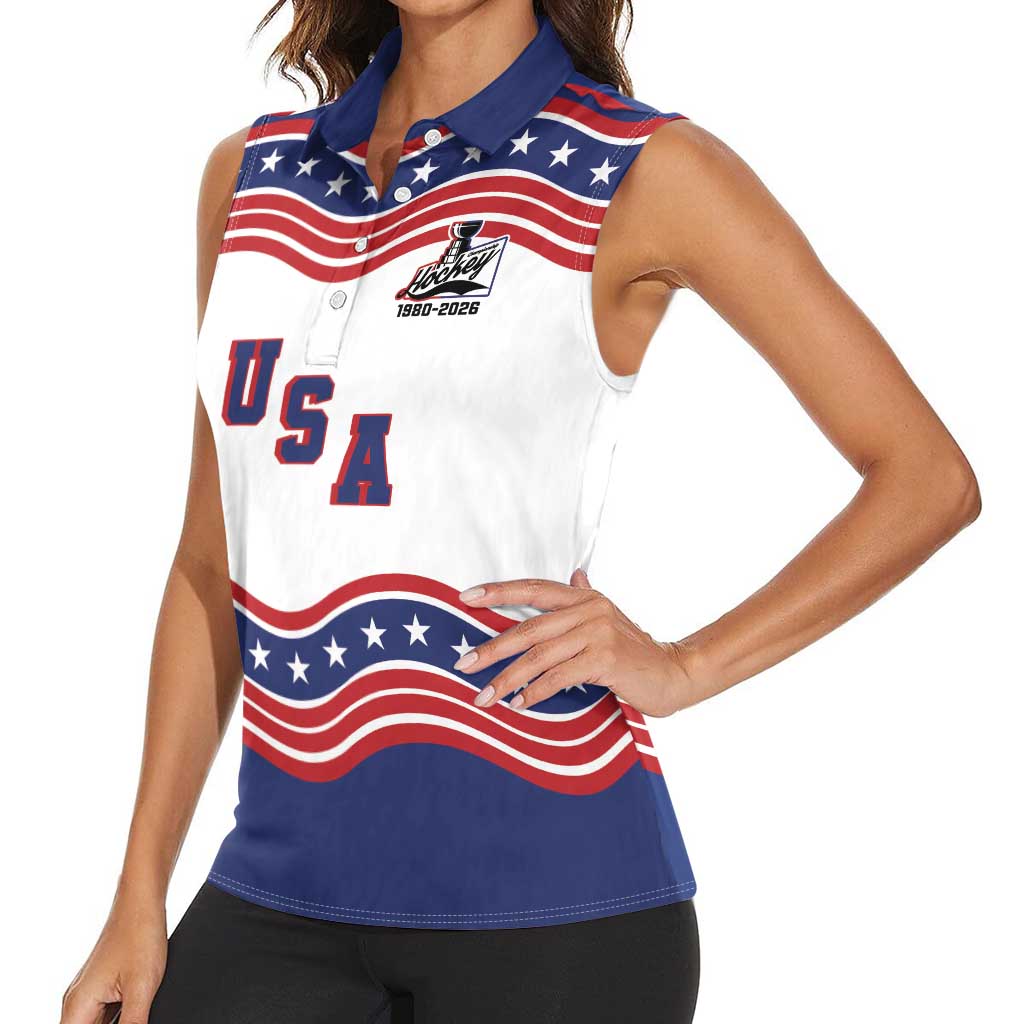 Celebrate United States Hockey's First Gold in 46 years Women Sleeveless Polo Shirt