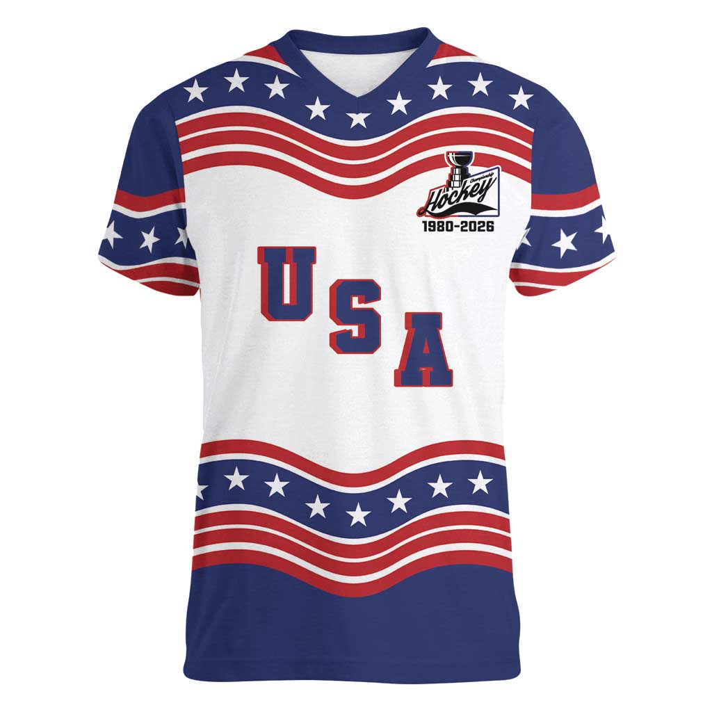 Celebrate United States Hockey's First Gold in 46 years Women V-Neck T-Shirt