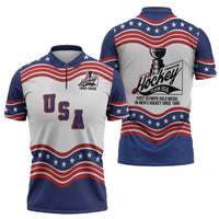 Celebrate United States Hockey's First Gold in 46 years Zipper Polo Shirt