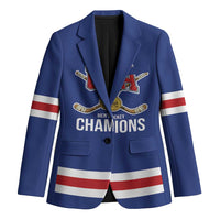 Custom United States Hockey 1980-2026 Gold Medal Blazer Embroidery Effect Blue Style