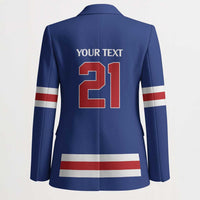 Custom United States Hockey 1980-2026 Gold Medal Blazer Embroidery Effect Blue Style