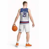 Custom United States Hockey 1980-2026 Gold Medal Basketball Jersey Embroidery Effect White Style