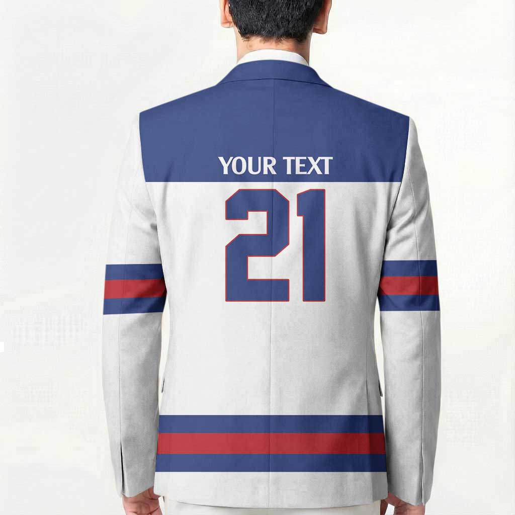 Custom United States Hockey 1980-2026 Gold Medal Blazer Embroidery Effect White Style