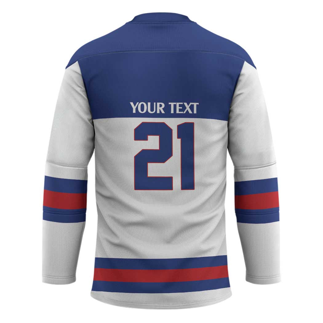 Custom United States Hockey 1980-2026 Gold Medal Hockey Jersey Embroidery Effect White Style