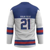 Custom United States Hockey 1980-2026 Gold Medal Hockey Jersey Embroidery Effect White Style