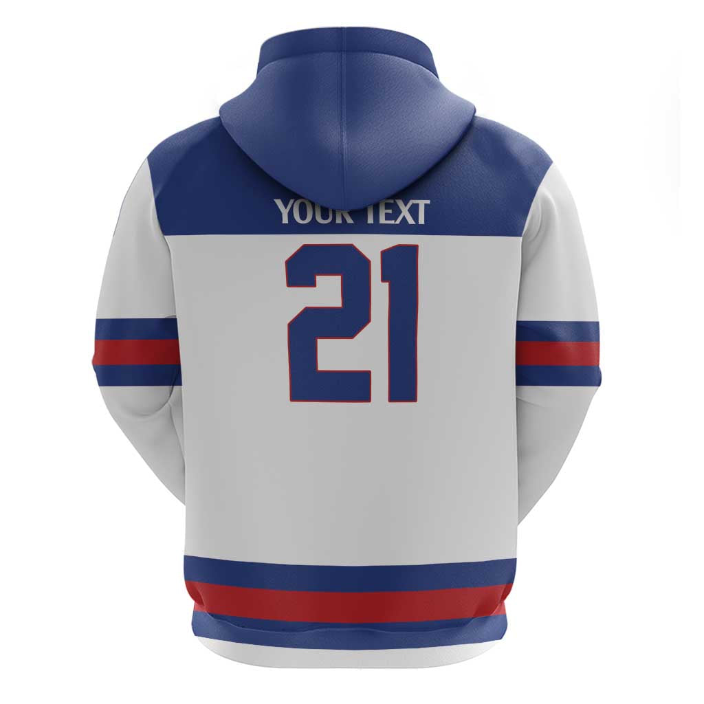 Custom United States Hockey 1980-2026 Gold Medal Hoodie Embroidery Effect White Style