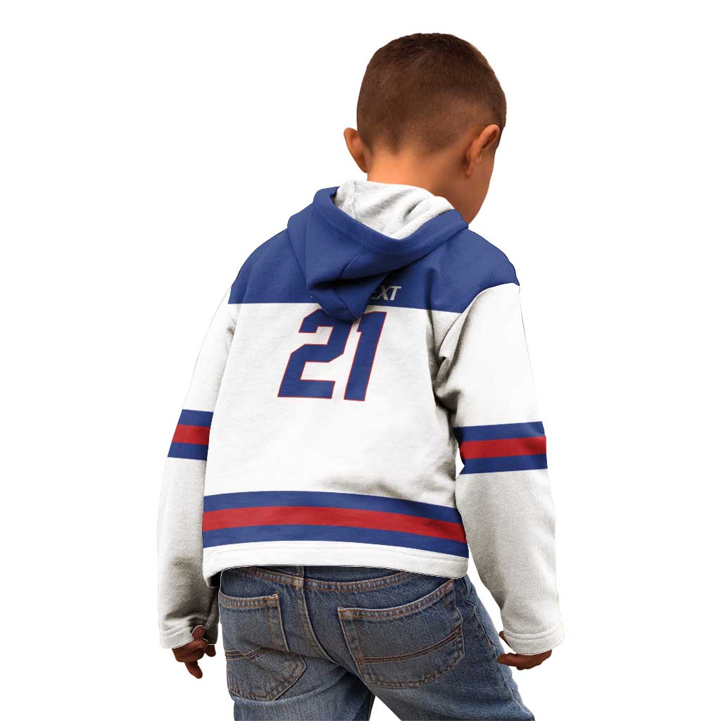 Custom United States Hockey 1980-2026 Gold Medal Kid Hoodie Embroidery Effect White Style
