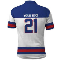 Custom United States Hockey 1980-2026 Gold Medal Polo Shirt Embroidery Effect White Style