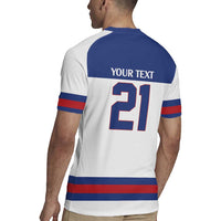 Custom United States Hockey 1980-2026 Gold Medal Rugby Jersey Embroidery Effect White Style