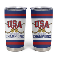 United States Hockey 1980-2026 Gold Medal Tumbler Cup Embroidery Effect White Style