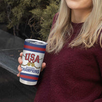 United States Hockey 1980-2026 Gold Medal Tumbler Cup Embroidery Effect White Style
