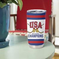 United States Hockey 1980-2026 Gold Medal Tumbler Cup Embroidery Effect White Style