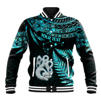 Custom Matariki New Zealand Baseball Jacket Maori Manaia with Paua Shell - Aqua LT9 - Wonder Print Shop