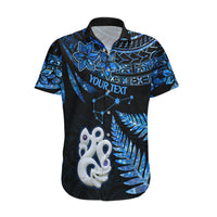 Custom Matariki New Zealand Hawaiian Shirt Maori Manaia with Paua Shell - Blue - Wonder Print Shop