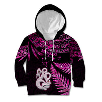 New Zealand Kid Hoodie Matariki NZ Manaia with Paua Shell - Pink - Wonder Print Shop