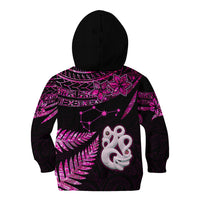 New Zealand Kid Hoodie Matariki NZ Manaia with Paua Shell - Pink - Wonder Print Shop