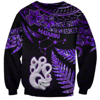 New Zealand Sweatshirt Matariki NZ Manaia with Paua Shell - Purple - Wonder Print Shop