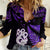 Custom New Zealand Women Casual Shirt Matariki NZ Manaia with Paua Shell - Purple - Wonder Print Shop