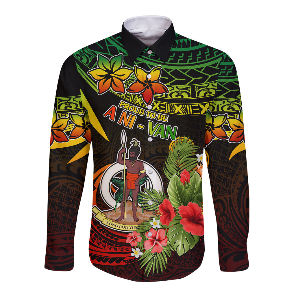 Vanuatu Islands Long Sleeve Button Shirt Proud To Be A Ni-Van - Wonder Print Shop