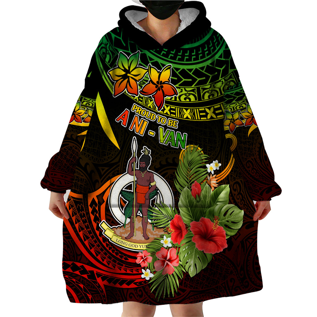 Vanuatu Islands Wearable Blanket Hoodie Proud To Be A Ni-Van - Wonder Print Shop