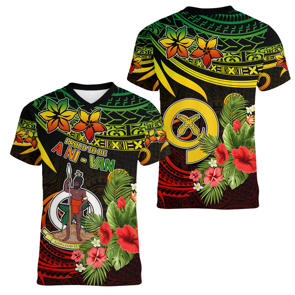 Vanuatu Islands Women V Neck T Shirt Proud To Be A Ni-Van - Wonder Print Shop