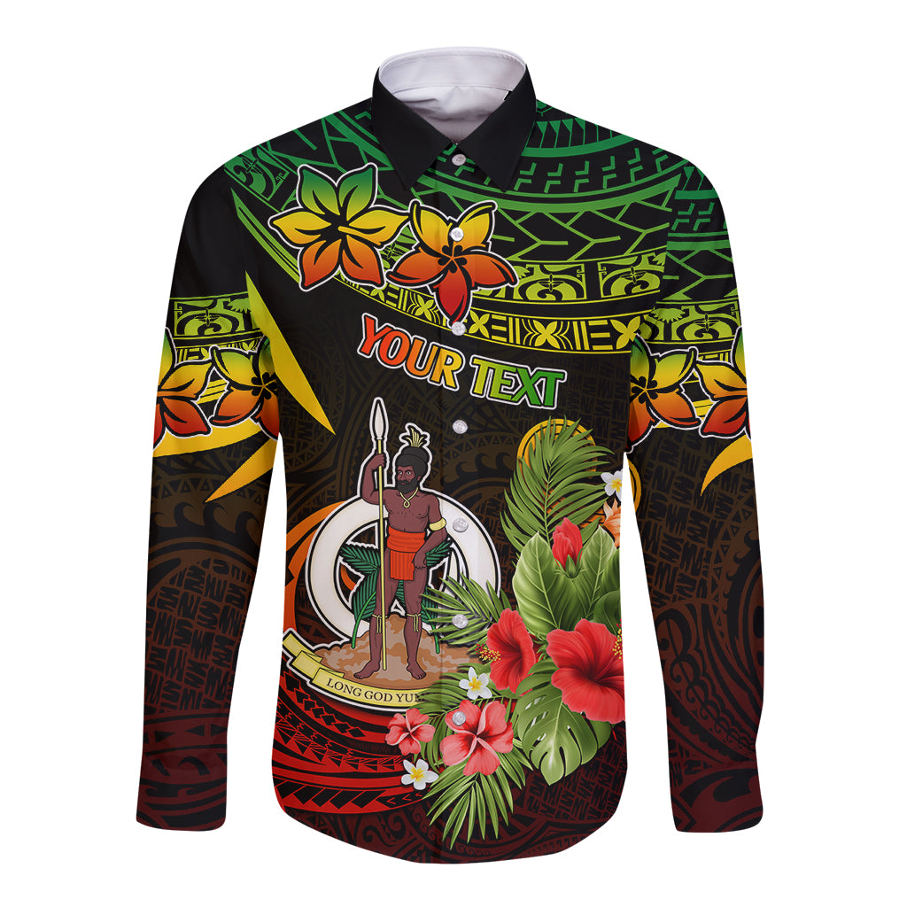 Custom Vanuatu Islands Long Sleeve Button Shirt Proud To Be A Ni-Van - Wonder Print Shop