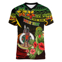 Custom Vanuatu Islands Women V Neck T Shirt Proud To Be A Ni-Van - Wonder Print Shop