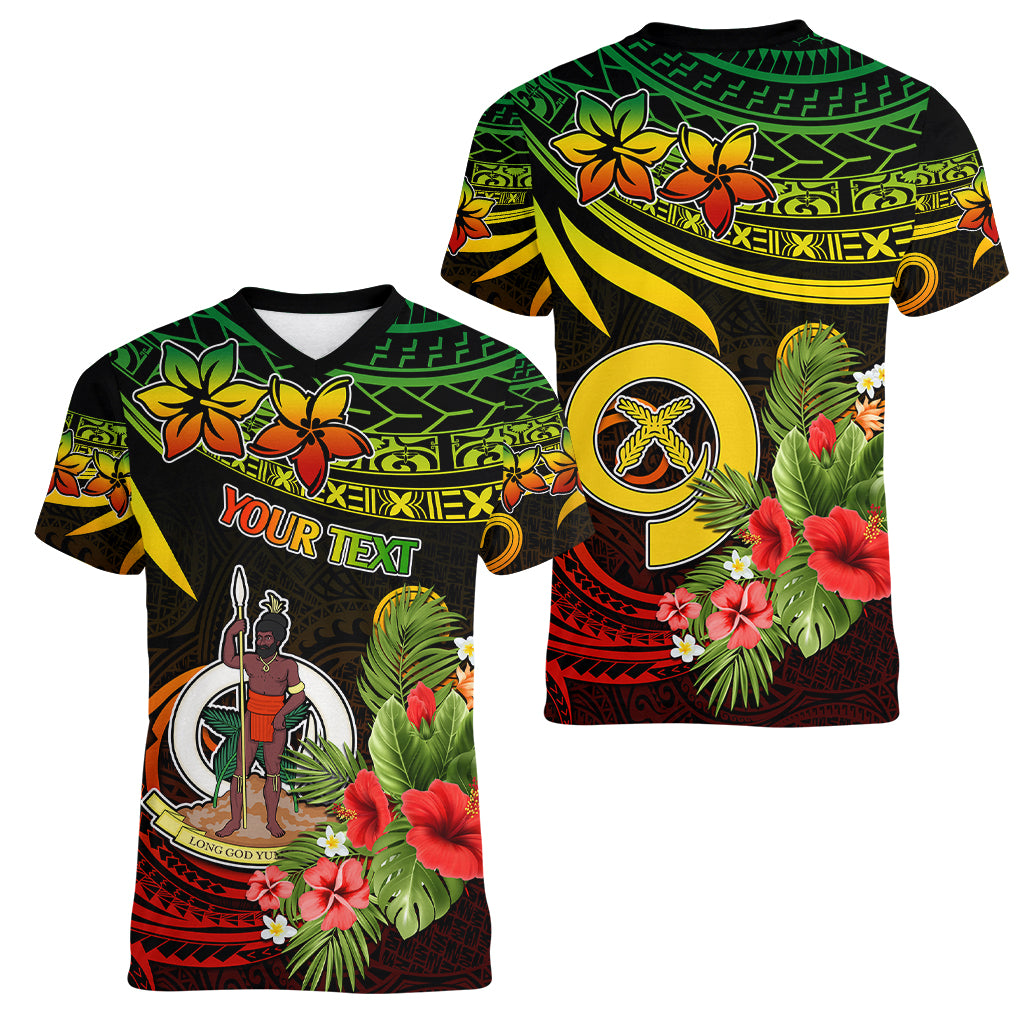 Custom Vanuatu Islands Women V Neck T Shirt Proud To Be A Ni-Van - Wonder Print Shop