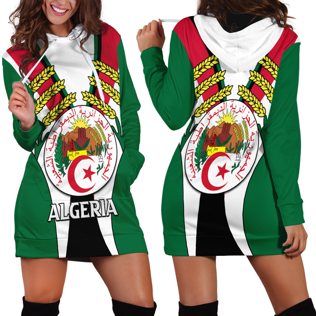 African Hoodie Dress Algeria Independence Day - Wonder Print Shop