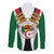 African Long Sleeve Button Shirt Algeria Independence Day - Wonder Print Shop