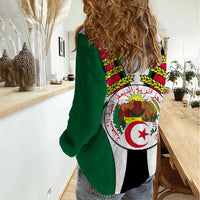 African Women Casual Shirt Algeria Independence Day - Wonder Print Shop