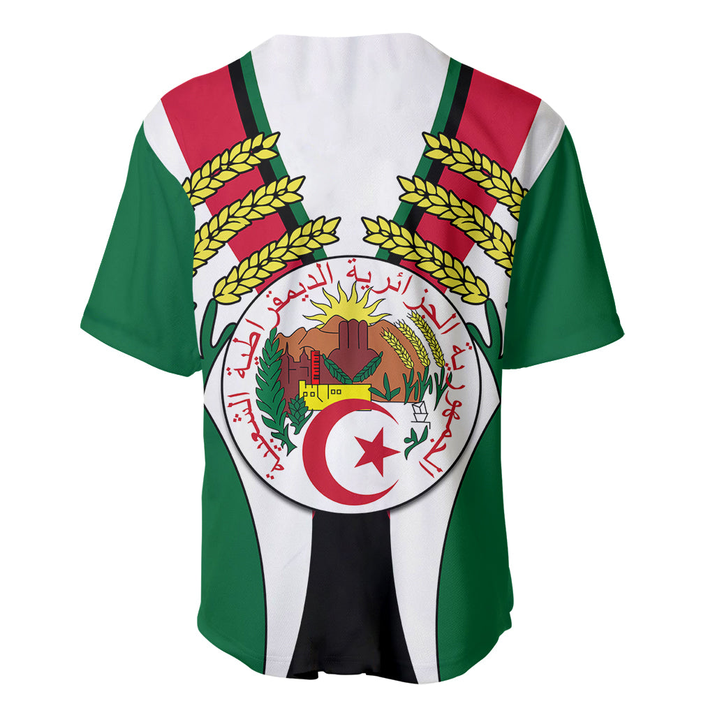Custom African Baseball Jersey Algeria Independence Day LT9 - Wonder Print Shop