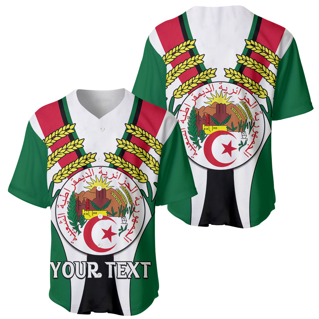 Custom African Baseball Jersey Algeria Independence Day LT9 - Wonder Print Shop