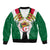 Custom African Sleeve Zip Bomber Jacket Algeria Independence Day - Wonder Print Shop
