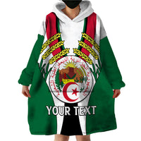 Custom African Wearable Blanket Hoodie Algeria Independence Day - Wonder Print Shop