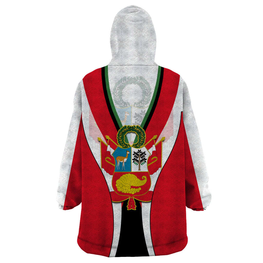 Peru Wearable Blanket Hoodie National Day - Wonder Print Shop