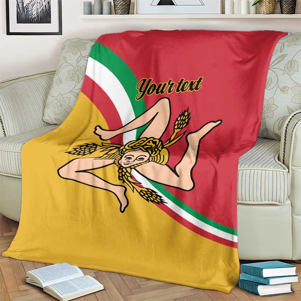 Personalized Italy Bandiera Della Sicilia Blanket
