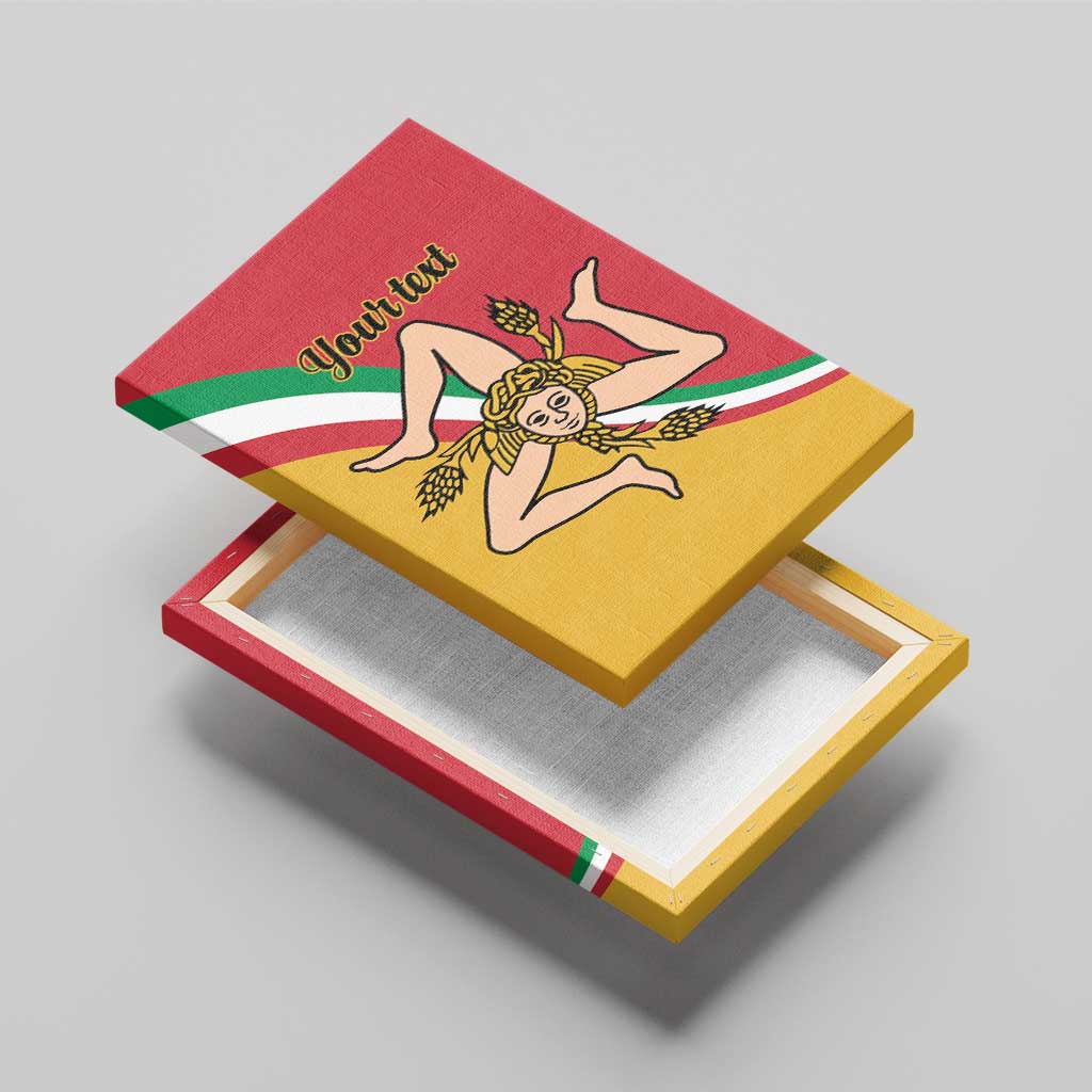 Personalized Italy Bandiera Della Sicilia Canvas Wall Art LT9 - Wonder Print Shop